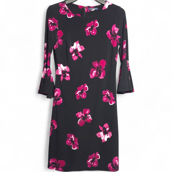 Tommy Hilfiger Dresses & Skirts - Tommy Hilfiger Black Dress with Pink Floral Design